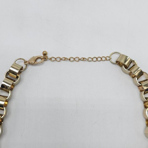 Elegant Gold Faux Pearl Beaded Chain Necklace With Adjustable Lobster Clasp For - Picture 4 of 7